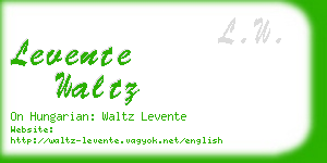 levente waltz business card